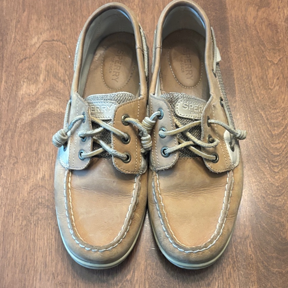 3 for &20 item Sperry women’s  Beige and Gray Boat Shoes